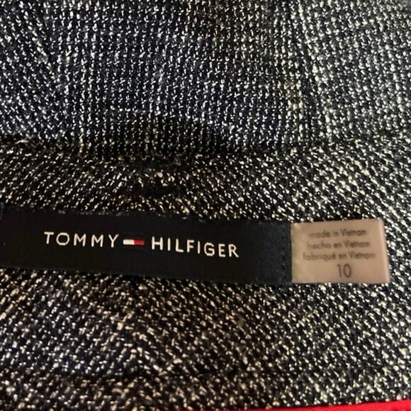 Tommy Hilfiger Women's Gray Tapered Leg Tweed Plaid Chino Trouser Pants Size 10 - Picture 4 of 5